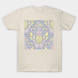 pastel blue summer cocktail pattern T-Shirt